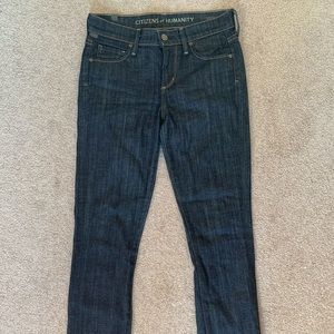 Citizens of Humanity Blue Mid Rise Straight Jeans